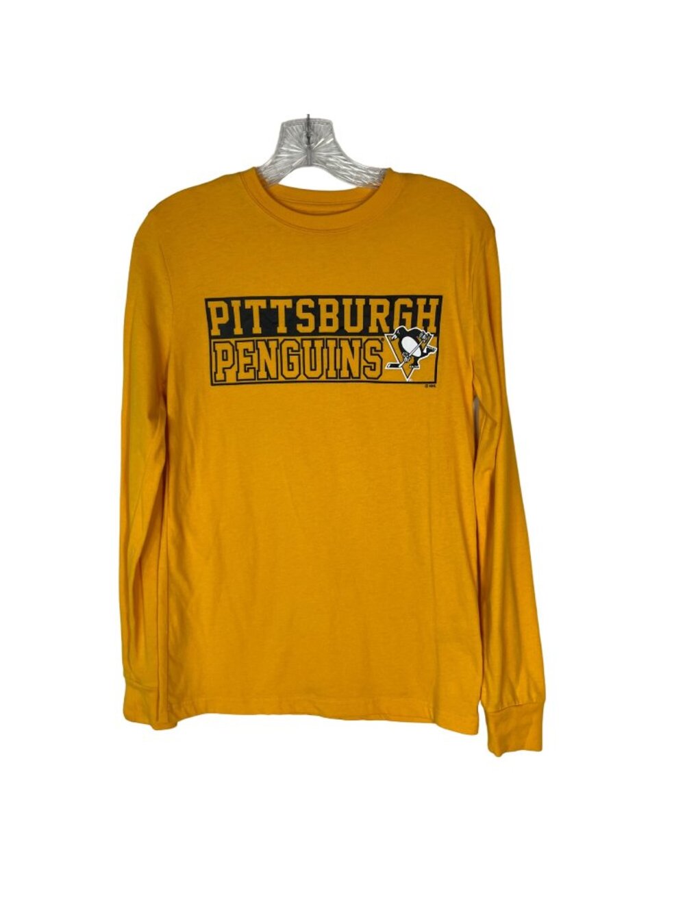 NHL Pittsburgh Penguins Long Sleeve Tshirt Small Yellow Fanwear